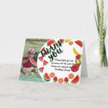Watermelon Photo Birthday Card