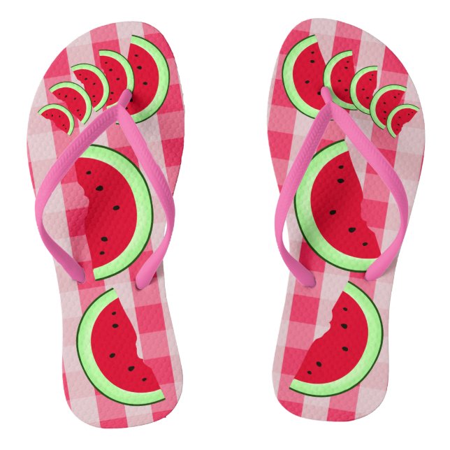 Watermelon Picnic Fruity Fun Summer Jandals (Footbed)