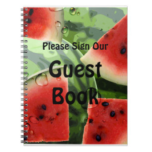 Watermelon Picnic Guest Book Notebook