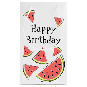 Watermelon Pieces Birthday Small Gift Bag