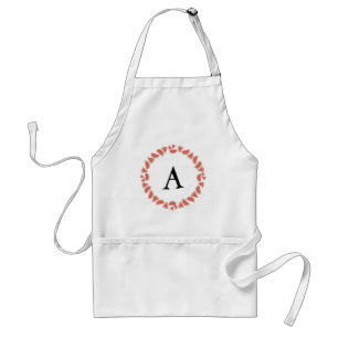 Watermelon Pieces Circle Monogram Standard Apron