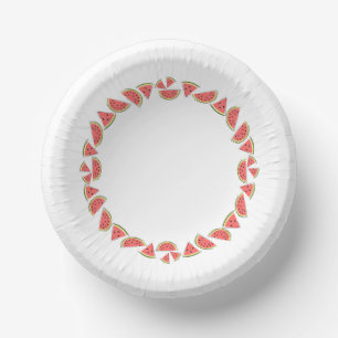 Watermelon Pieces Circle Paper Plate