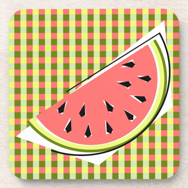 Watermelon Pieces Slice Coaster (Front)