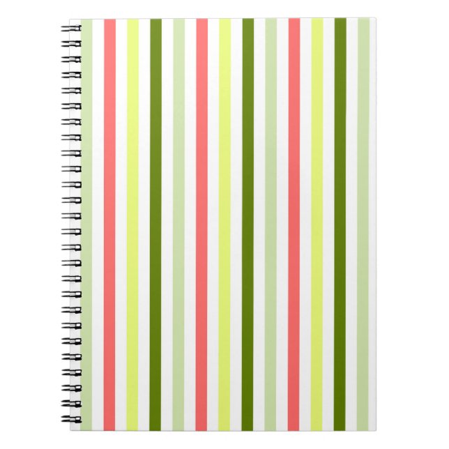 Watermelon Pieces Stripe Thin Notebook (Front)