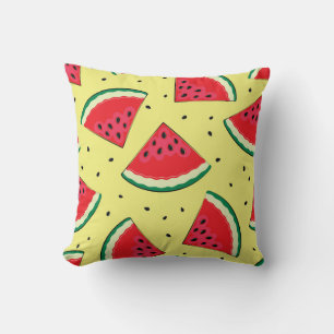 Watermelon Pieces: Summer Yellow Pattern Cushion