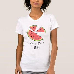 Watermelon Pieces 'Text' ladies t-shirt