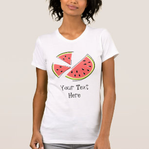 Watermelon Pieces 'Text' ladies t-shirt
