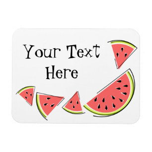 Watermelon Pieces Text Magnet
