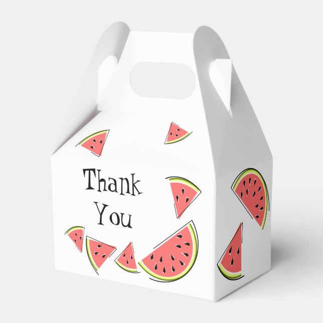 Watermelon Pieces Thank You Favour Box (Front Side)