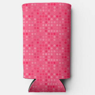 watermelon pink dots seltzer can cooler