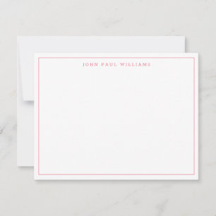 Watermelon Pink Modern Professional Thin Border Card