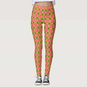 Watermelon Pink Multi Leggings