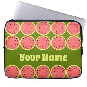 Watermelon Pink Multi Name laptop sleeve
