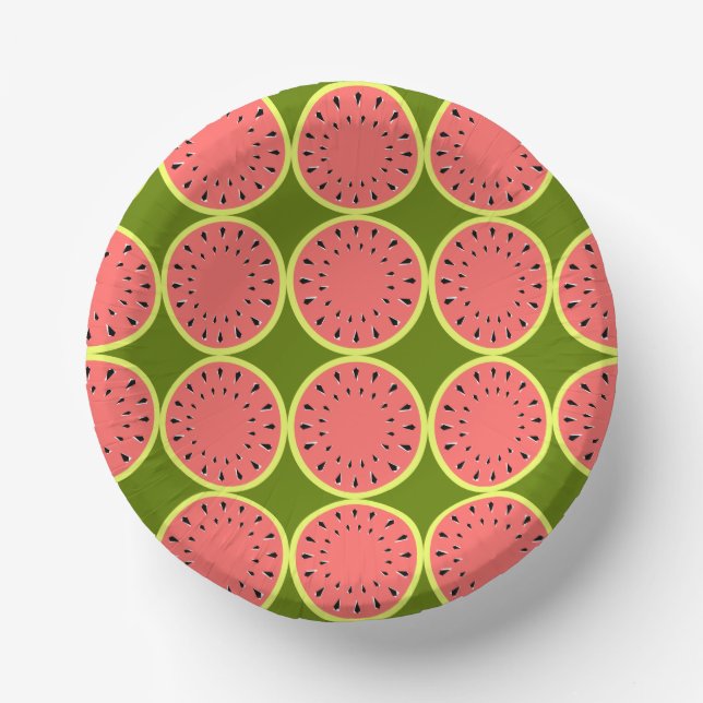 Watermelon Pink Multi Paper Plate (Front)