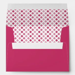 Watermelon Pink Polka Dot A-7 Envelopes
