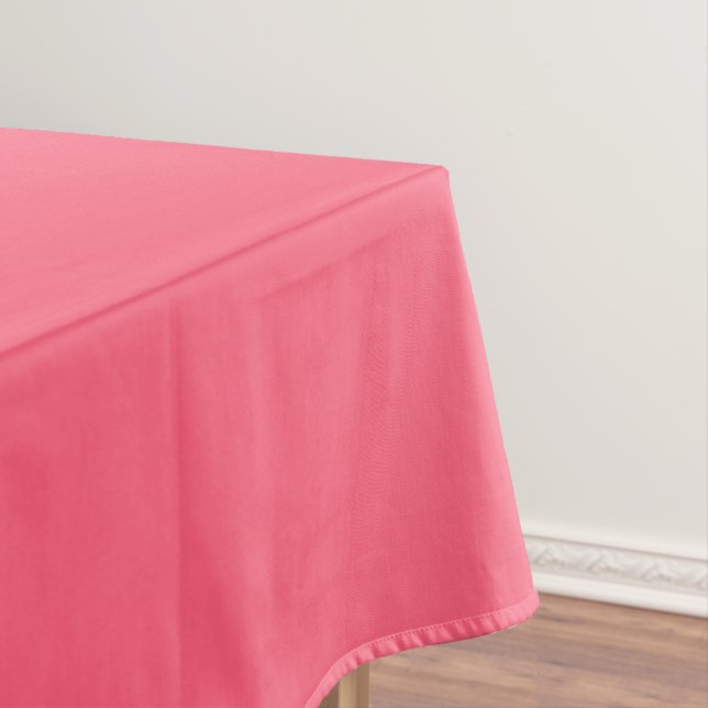 Watermelon Pink Solid Colour | Classic | Elegant  Tablecloth (In Situ)