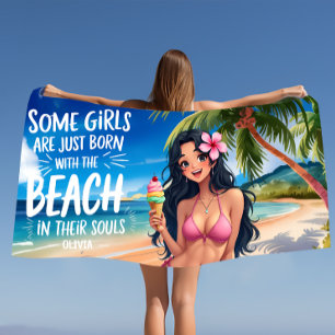 Watermelon Pink Sorbet   Tropical Summer  Beach Towel