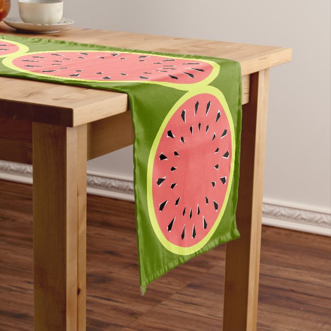 Watermelon Pink table runner (In Situ)