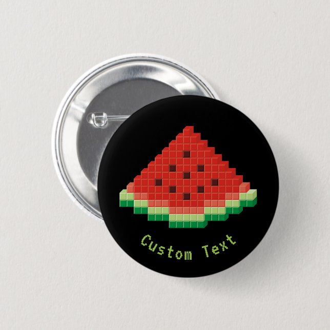 Watermelon Pixel Art 6 Cm Round Badge (Front & Back)