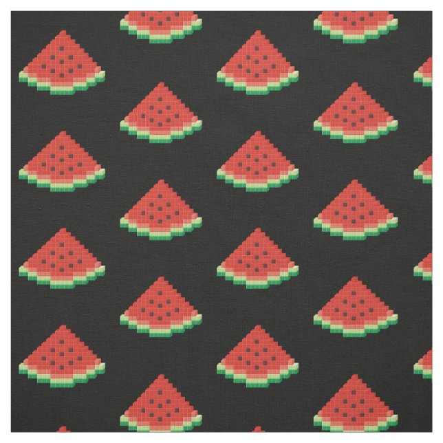 Watermelon Pixel Art Pattern Fabric (Swatch)