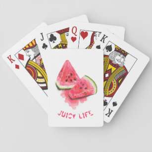 Watermelon Playing Cards - Custom Text and Colours