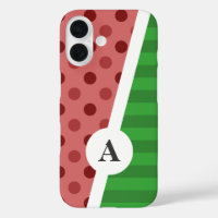 Watermelon Polka Dot and Stripe Pattern