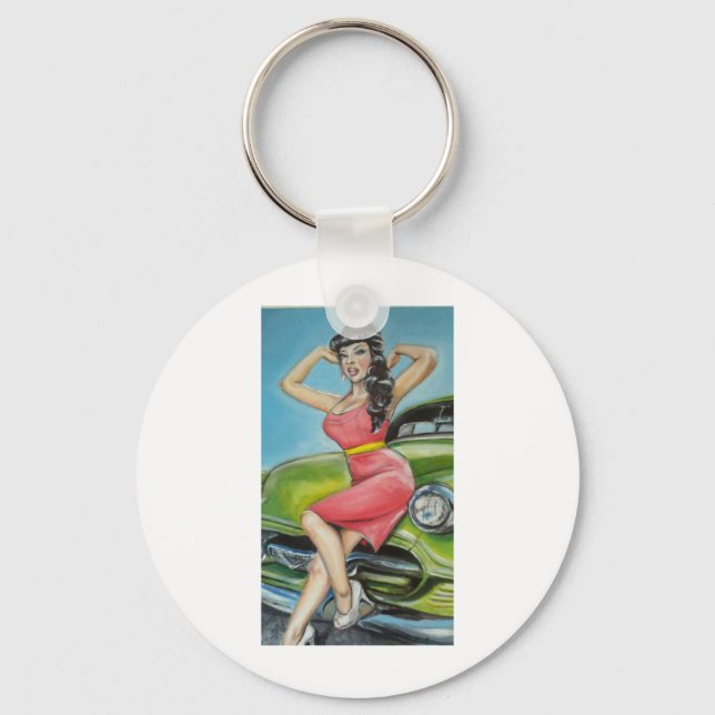 Watermelon pop candy pin up key ring (Front)