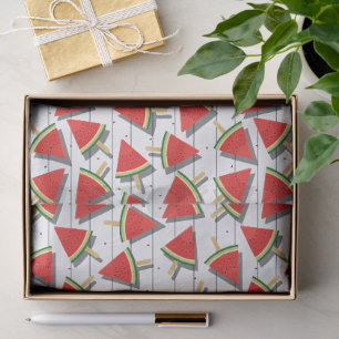 Watermelon Popsicles & Stripes Pattern Tissue Paper