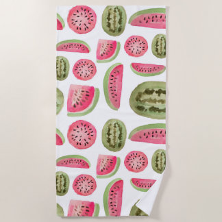 Watermelon Print Beach Towel
