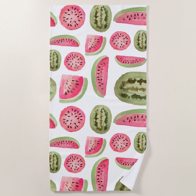 Watermelon Print Beach Towel (Front)