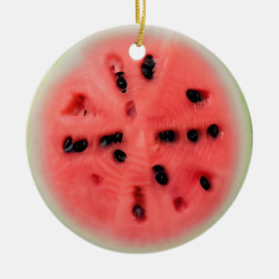 Watermelon Pun Personalized Christmas Ceramic Tree Decoration