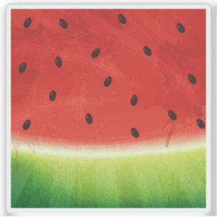 Watermelon red and green natural watercolor paint