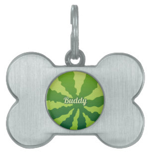 Watermelon Rind Pet Name Tag