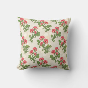 Watermelon Seamless Floral Pattern Decorative Pill Cushion