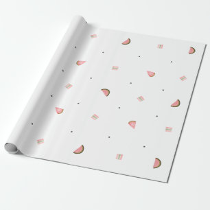 Watermelon Seamless Pattern Cute Rainbow Minimal Wrapping Paper