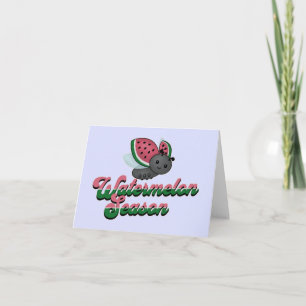 Watermelon Season Ladybug Card