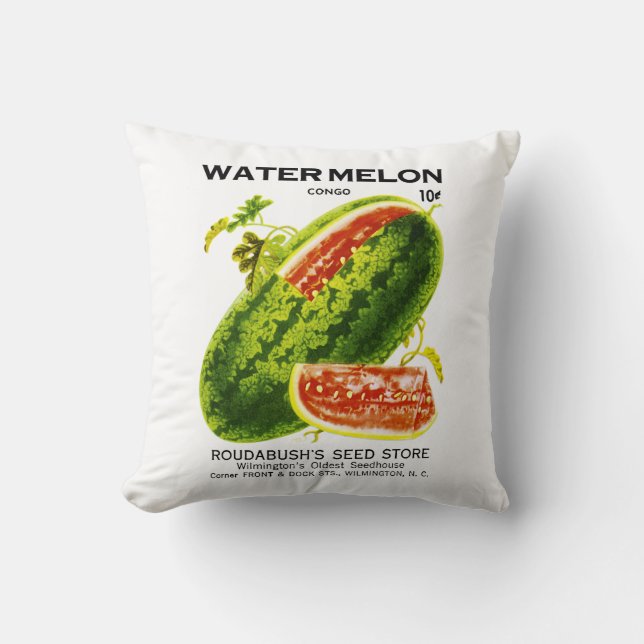 Watermelon Seed Packet Label Cushion (Front)