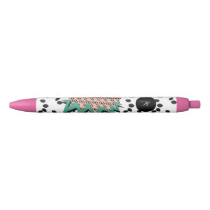 Watermelon Seeds Fruit Green Pink Black Name Black Ink Pen