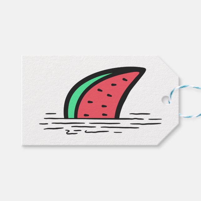 Watermelon shark gift tags (Front (Horizontal))