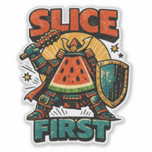Watermelon Shogun – SLICE FIRST Retro Comic Style