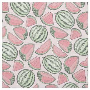 Watermelon Sketches Pattern Fabric