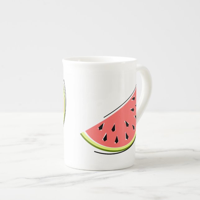 Watermelon Slice 2 Bone China Mug (Front Right)