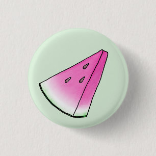 Watermelon slice 3 cm round badge