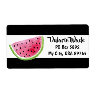 watermelon slice address label