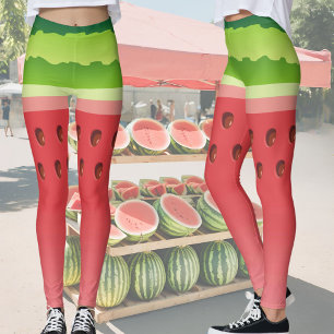Watermelon Slice Background Leggings