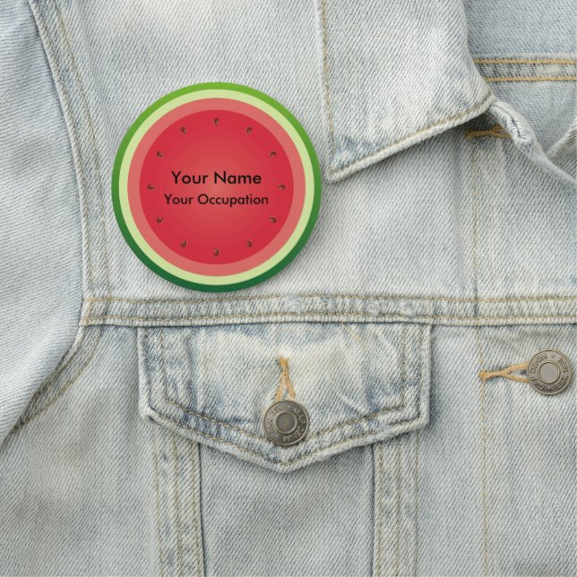 Watermelon Slice Background Name Tag (In Situ)