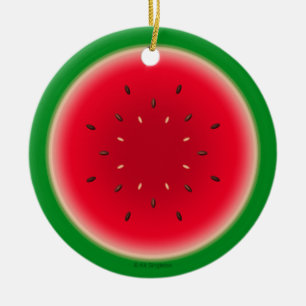 Watermelon Slice Ceramic Tree Decoration