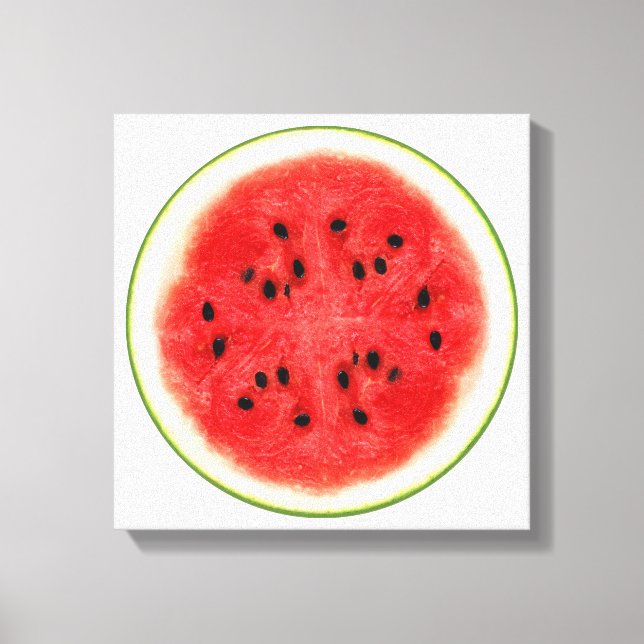 Watermelon Slice Fruit Art Canvas Print (Front)