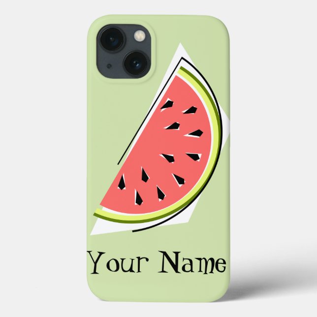 Watermelon Slice green 'Name' iPad Mini case (Back)