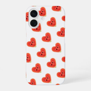watermelon slice heart iPhone 16 case